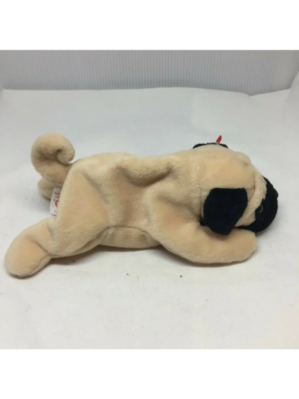 Ty Original Beanie Baby Pugsly Pug Dog Tan Plush Stuffed Animal W Tag May 2 1996